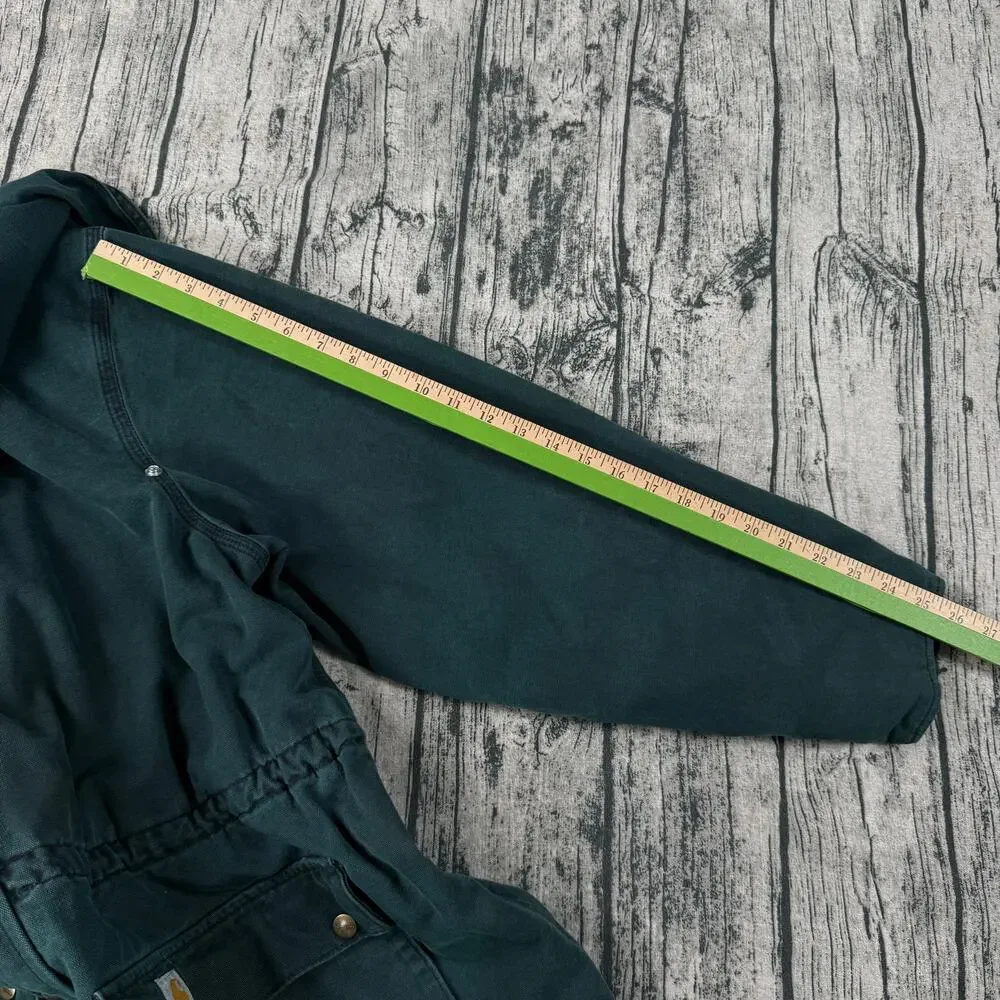 Vintage Carhartt Field Hunting Jacket Green USA Made Mens XL Bush Cape CW043 - Picture 12 of 13